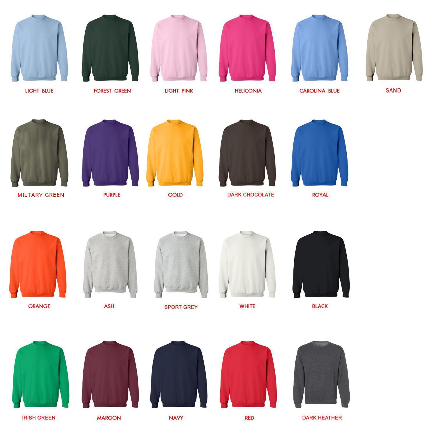 sweatshirt color chart - Kane Brown Merch